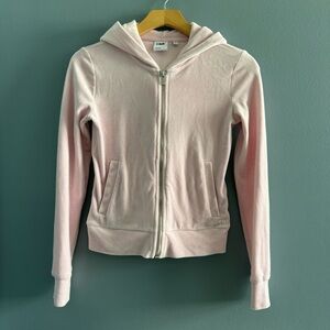 Nicole Pink Velour Zip Hoodie